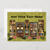 Carte postale du parti Tiki (Devant / Derrière)