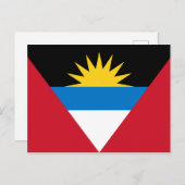 Carte postale du pavillon d'Antigua-et-Barbuda (Devant / Derrière)