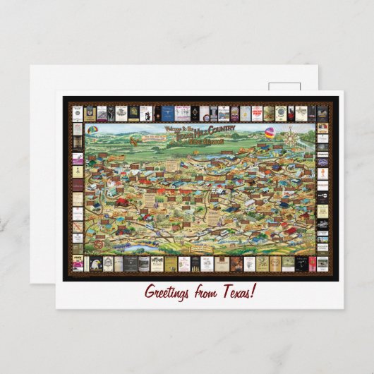 Carte postale du pays de Texas Hill (Devant / Derrière)