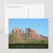 Carte postale du paysage de Cathedral Rock (Devant / Derrière)