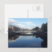 Carte postale du paysage du pont de Dublin (Devant / Derrière)