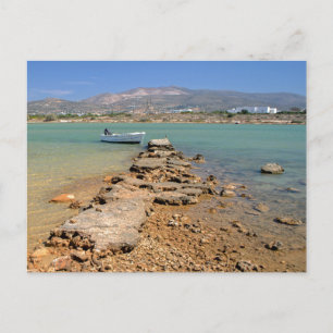 Carte postale du paysage marin d'Antiparos