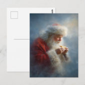 Carte postale du Père Noël mangeant des biscuits (Devant / Derrière)