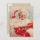 Carte postale du Père Noël victorien (Devant / Derrière)