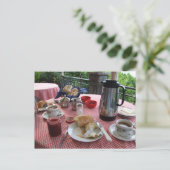 Carte postale du petit déjeuner européen (Debout devant)