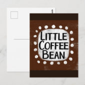 Carte postale du petit haricot de café (Devant / Derrière)
