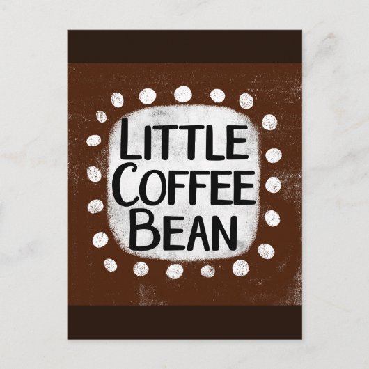 Carte postale du petit haricot de café (Devant)