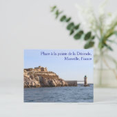Carte postale du phare à la pointe de la Désirade (Debout devant)