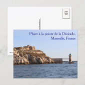 Carte postale du phare à la pointe de la Désirade (Devant / Derrière)