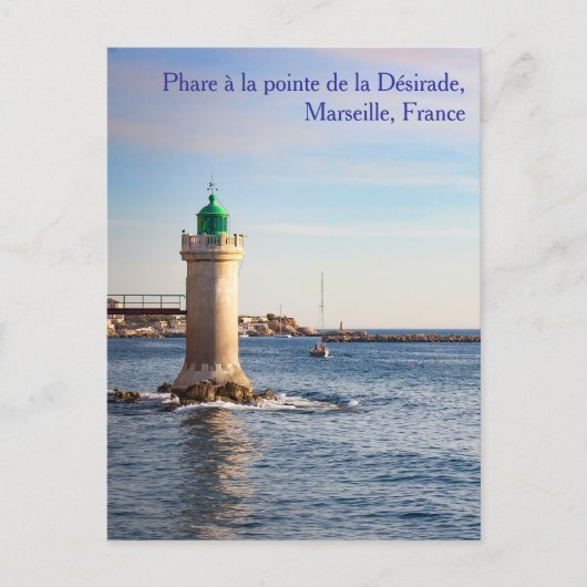 Carte postale du phare à la pointe de la Désirade (Devant)