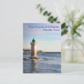 Carte postale du phare à la pointe de la Désirade (Debout devant)