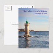 Carte postale du phare à la pointe de la Désirade (Devant / Derrière)