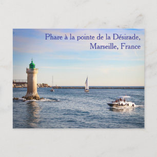 Carte postale du phare à la pointe de la Désirade
