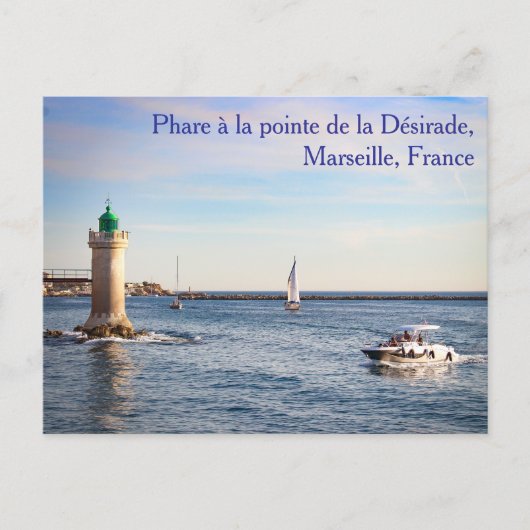Carte postale du phare à la pointe de la Désirade (Devant)