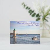 Carte postale du phare à la pointe de la Désirade (Debout devant)