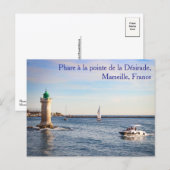 Carte postale du phare à la pointe de la Désirade (Devant / Derrière)