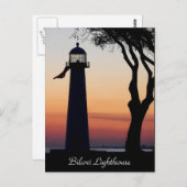 Carte postale du phare Biloxi (Devant / Derrière)