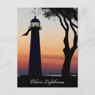Carte postale du phare Biloxi