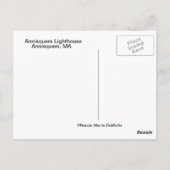 Carte postale du phare d'Annisquam (Dos)