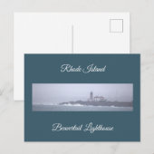Carte postale du phare de Beavertail (Devant / Derrière)