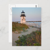 Carte postale du phare de Brant Point (Devant / Derrière)