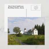 Carte postale du phare de Burnt Island (Devant / Derrière)