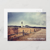 Carte postale du phare de Cape Cod (Highland) (Devant / Derrière)