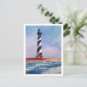 Carte postale du phare de Cape Hatteras (Debout devant)