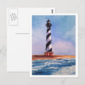 Carte postale du phare de Cape Hatteras (Devant / Derrière)