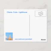 Carte postale du phare de Chania (Dos)