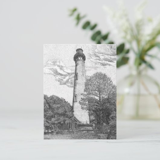 Carte postale du phare de Currituck Beach (Debout devant)