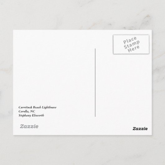 Carte postale du phare de Currituck Beach (Dos)