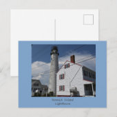 Carte postale du phare de Fenwick Island (Devant / Derrière)