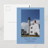 Carte postale du phare de Fenwick Island (Devant / Derrière)