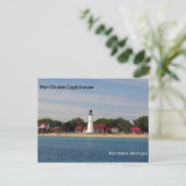 Carte postale du phare de Fort Gratiot (Debout devant)