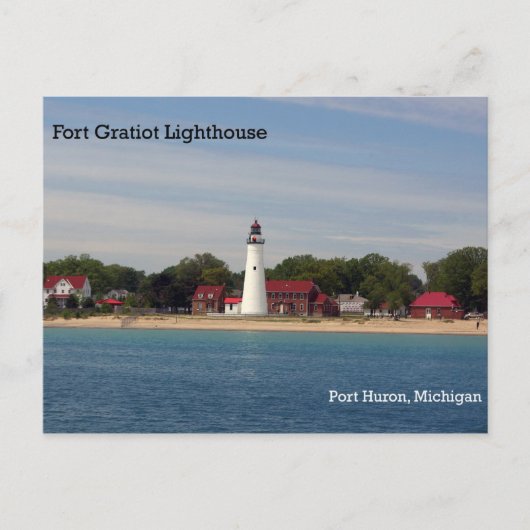 Carte postale du phare de Fort Gratiot (Devant)