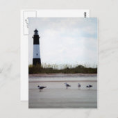 Carte postale du phare de Géorgie (Devant / Derrière)