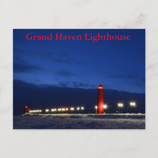 Carte postale du phare de Grand Haven
