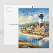 Carte postale du phare de Harbour Town (Devant / Derrière)