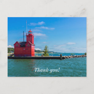 Carte postale du phare de Holland Harbor