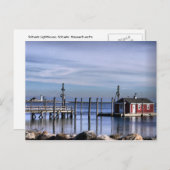 Carte postale du phare de la Nouvelle-Angleterre (Devant / Derrière)