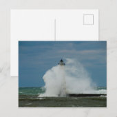 Carte postale du phare de la vague (Devant / Derrière)