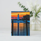 Carte postale du phare de Madisonville (Debout devant)