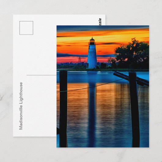 Carte postale du phare de Madisonville (Devant / Derrière)