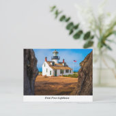 Carte postale du phare de Point Pinos (Debout devant)