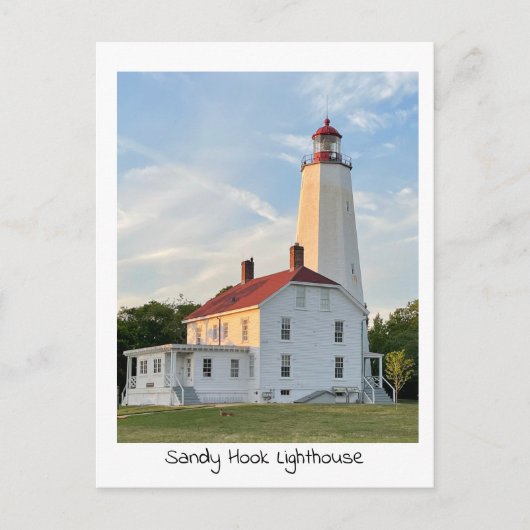 Carte postale du phare de Sandy Hook (Devant)