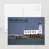 Carte postale du phare de Scarborough (Devant / Derrière)