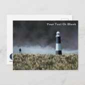 Carte postale du phare de Spurn Point (Devant / Derrière)