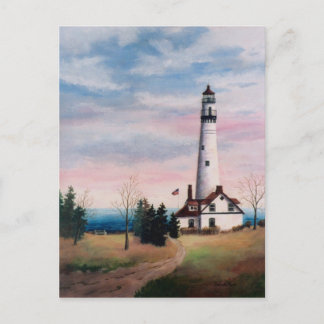 Carte postale du phare de Wind Point