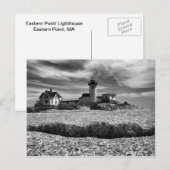 Carte postale du phare d'Eastern Point (Devant / Derrière)